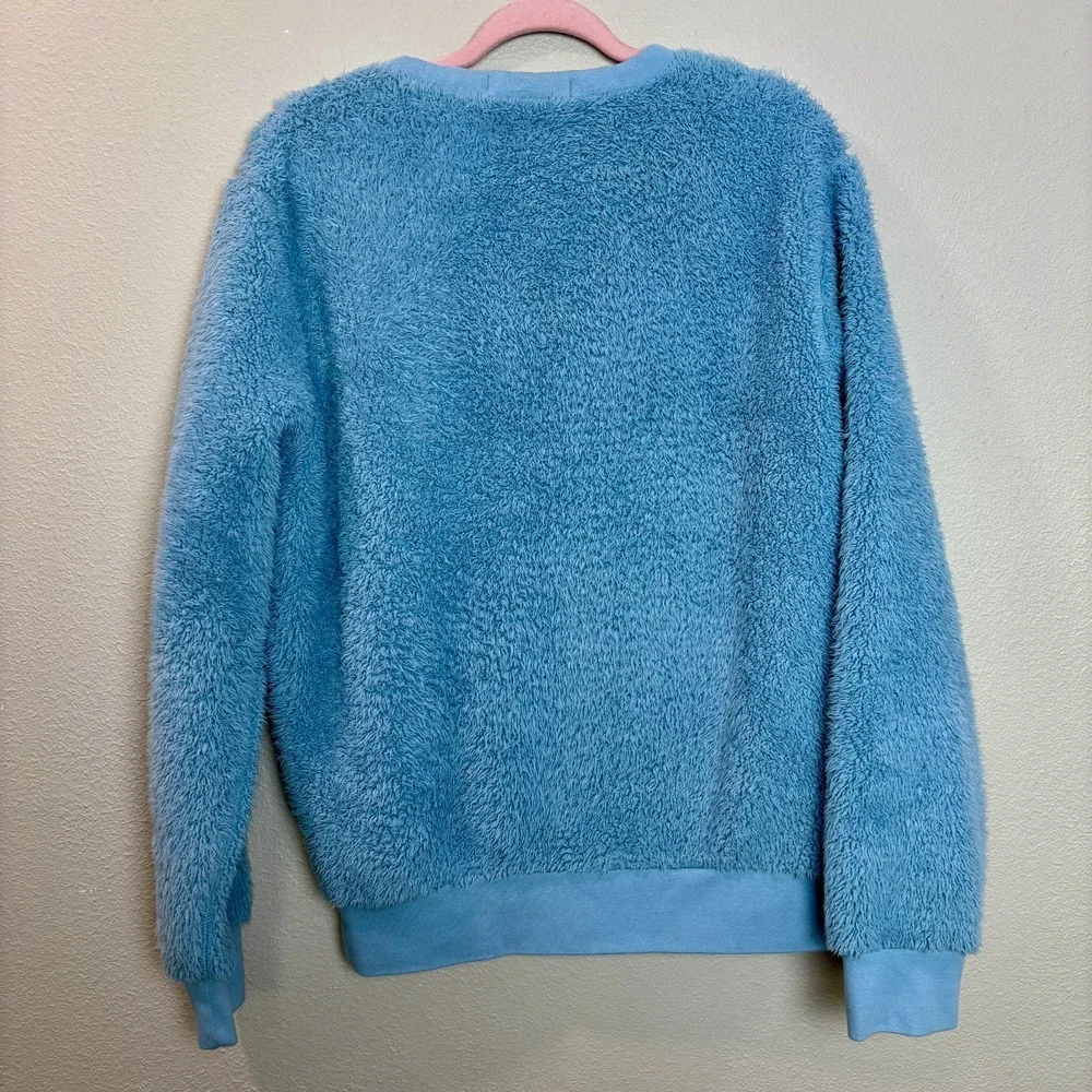 POLO‎ RALPH LAUREN Polo Sport Blue Plush Pullover Sweater Men's Medium M